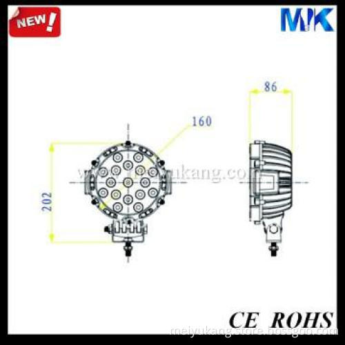 hot selling new brand high intensity ip67 Epistar 51w led work light